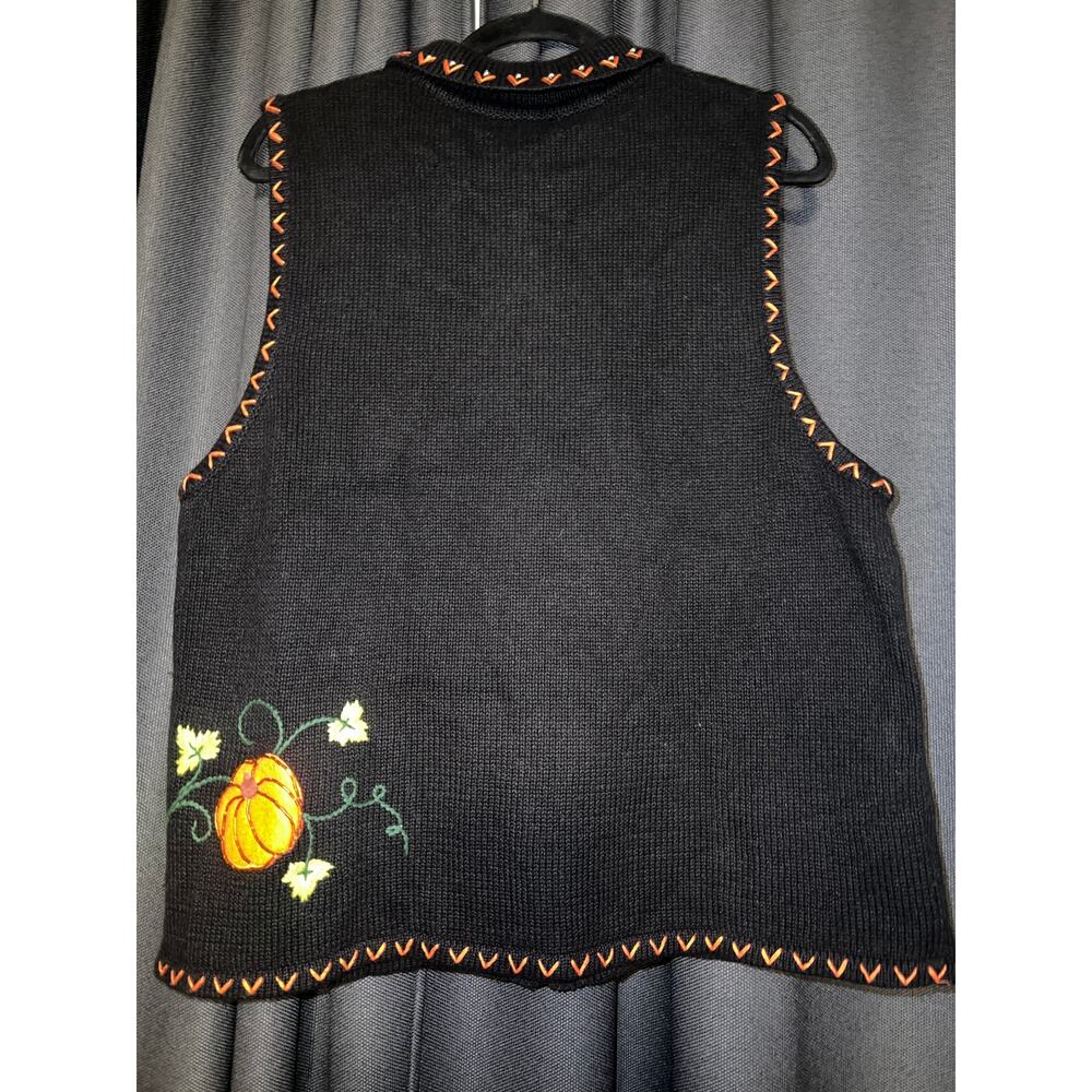 Ugly Halloween Sweater Xmas Pumpkin Sweatshirt Crewneck Size XL - Picture 4 of 5